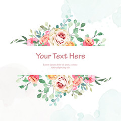 colorful watercolor floral background