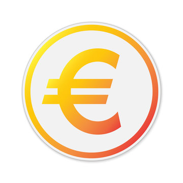 Vector Euro currency symbol isolated.