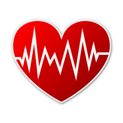 Heartbeat icon - vector.