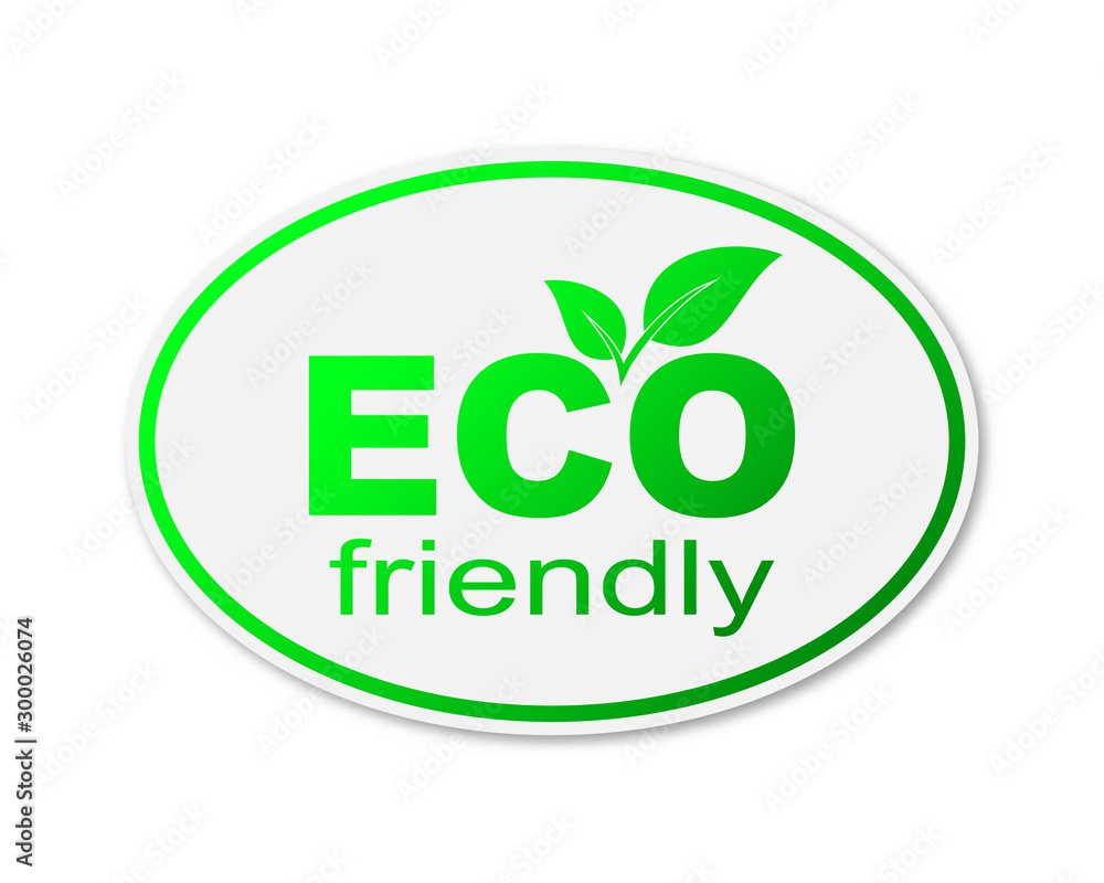 Poster eco friendly environment. vector design element.