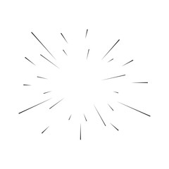Vector rays, sun rays or sunburst icon isolated.