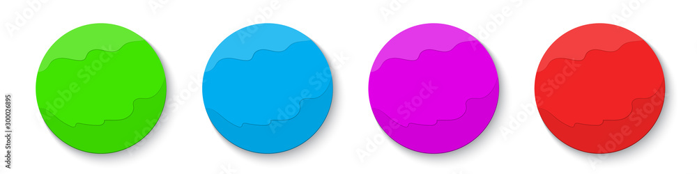 Poster colorful vector buttons isolated