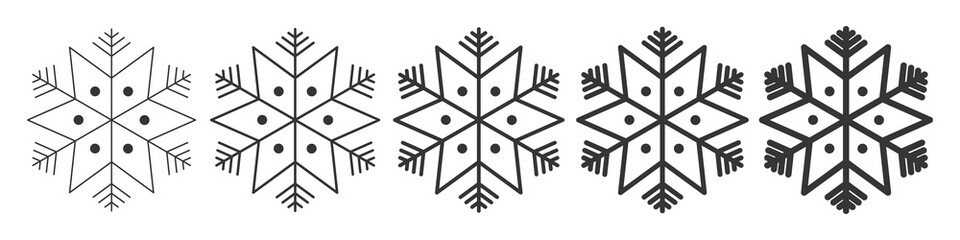 Set of snowflaks - vector.