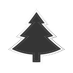 Christmas tree icon - vector.