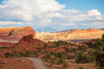 Taking in the viewpoints off the main road running through Capitol Reef National Park is a delight of sculpted rock walls and arid landscapes