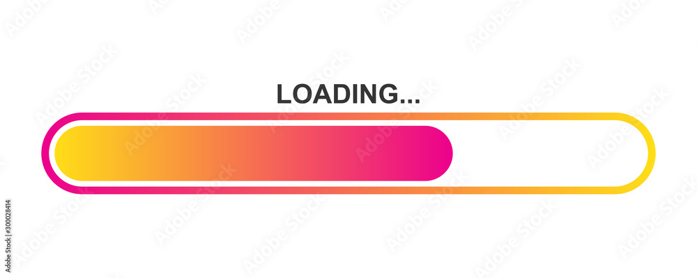 Poster colorful vector loading icon.