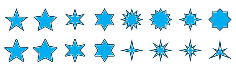 Set of vector stars.