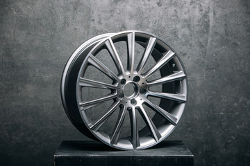 Сar metal disc detail. Car rims