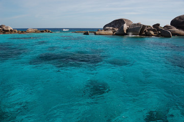 A rocky ridge in the Similan Islands in Thailand