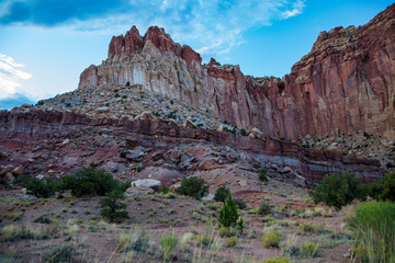 Fototapeta premium Rock sculptured natural landscape of Capitol Reef National Park