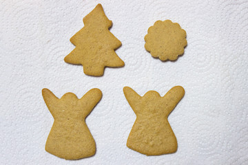 Baked ginger cookies in a plate