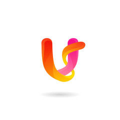 abstract letter U logo design template