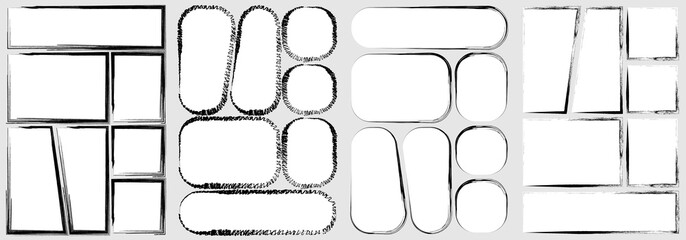 Manga Set Storyboard Layout Template For Rapidly Create The Comic