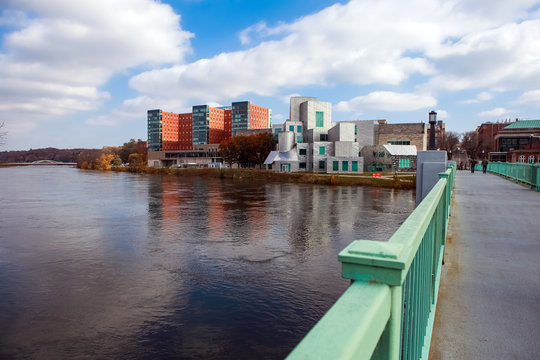 Iowa River in Iowa City, Iowa during autumn
