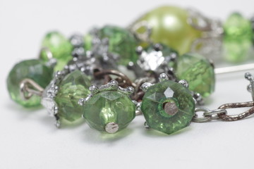 Broche that made from green beads