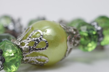 Broche that made from green beads