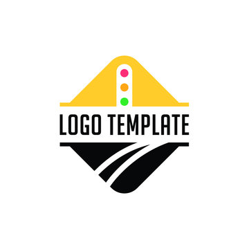 Traffic Lights or Road Logo Template