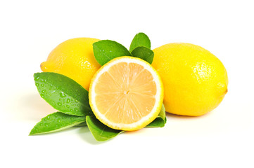 Lemon isolated on white background