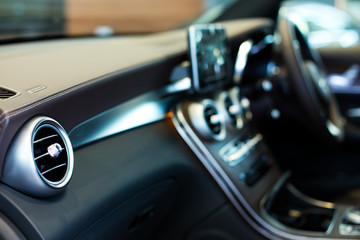 Car Air Conditioner. Luxury car Interior