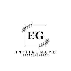 Letter EG Beauty Logo Template Vector