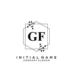 Letter GF Beauty Logo Template Vector