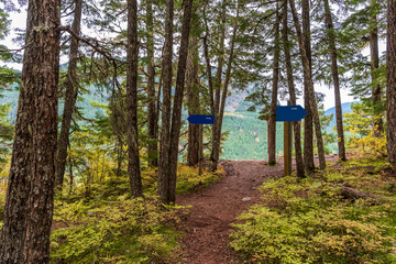 Mountain Trail in British Columbia, Canada. Mountains Background.