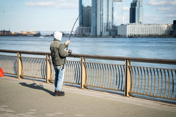 Fisherman in New York City
