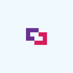 Obraz premium logo letter cj or z, simple icon for business, negative space z.