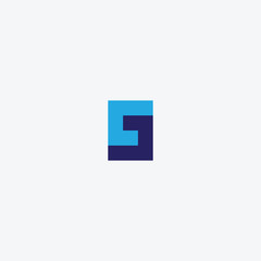 S letter logo design, simple monogram letter s with shape square.