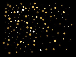 Falling golden color circles.