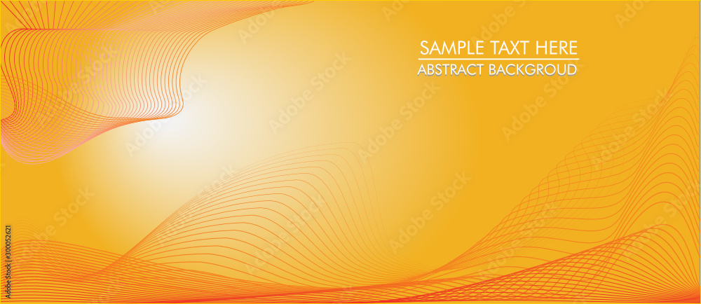 Poster abstract bright orange wave line background and communication. connected lines with wave. concept of