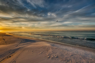 Fototapeta na wymiar Sunrise Beach Scene at Santa Rosa beach, Florida