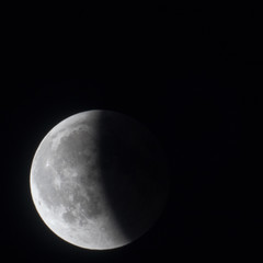 Full moon and red blood eclipse phases 