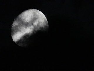 Full moon and red blood eclipse phases 
