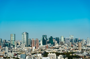 Fototapeta na wymiar 東京都渋谷区恵比寿から見た東京の景色