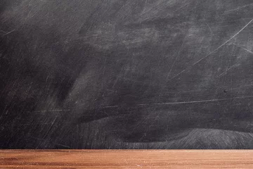 Foto op Plexiglas Abstract texture of chalk rubbed out on blackboard or chalkboard background, can be use as concept for school education, dark wall backdrop , design template , etc. © tonstock