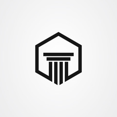 Law icon logo vector design