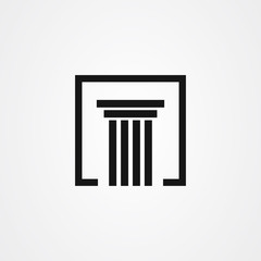 Law icon logo vector design