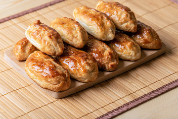 Russian traditional patties with stuffing