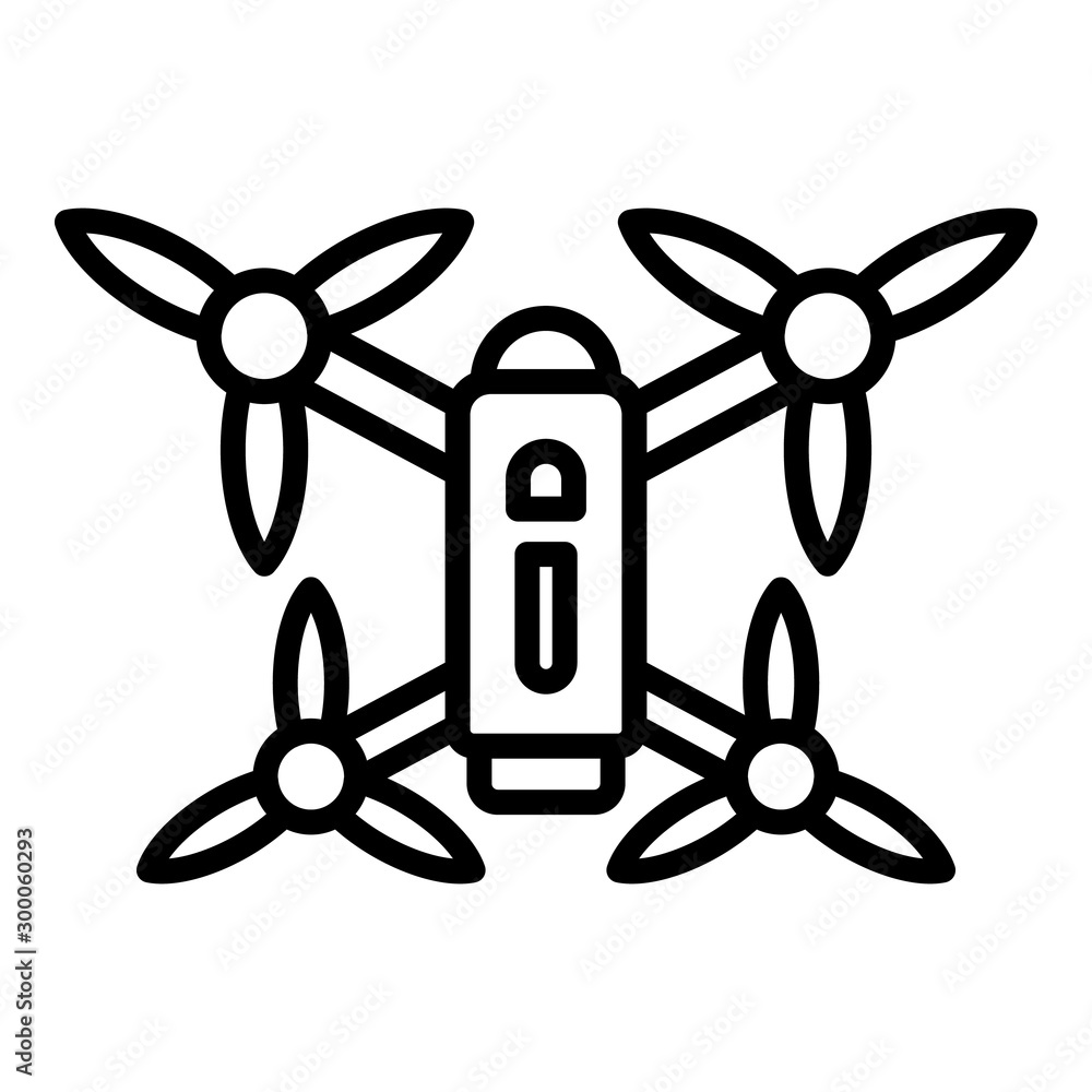 Aufkleber farming drone icon. outline farming drone vector icon for web design isolated on white background