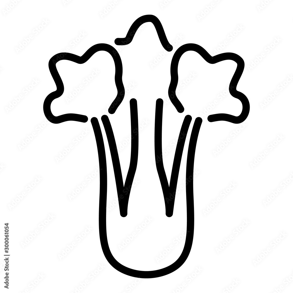 Poster garden celery icon. outline garden celery vector icon for web design isolated on white background