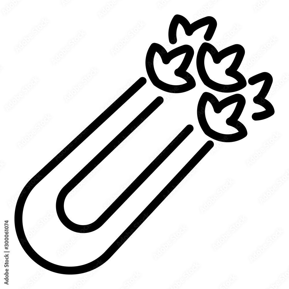 Poster detox celery icon. outline detox celery vector icon for web design isolated on white background