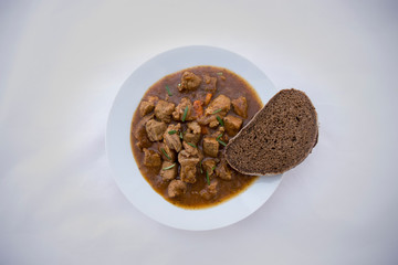 beef casserole in the bowl