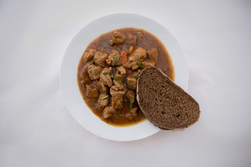 beef casserole in the bowl
