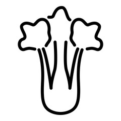 Garden celery icon. Outline garden celery vector icon for web design isolated on white background