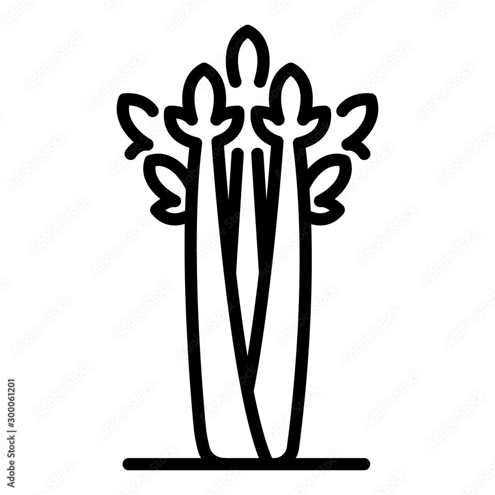 Poster herb celery icon. outline herb celery vector icon for web design isolated on white background