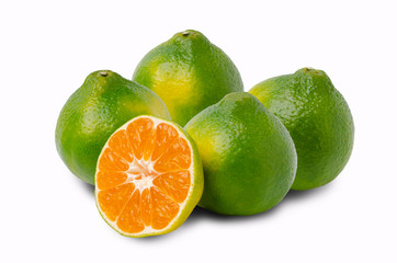 Green raw tangerine