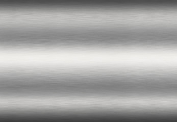 Stainless steel metal surface background or aluminum brushed silver texture with reflection.
