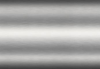 Stainless steel metal surface background or aluminum brushed silver texture with reflection.