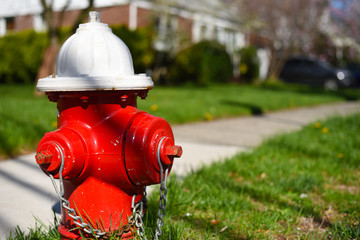 Close up of a red fire hydrant